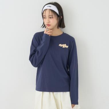 【7days】背面印花女孩長袖T恤