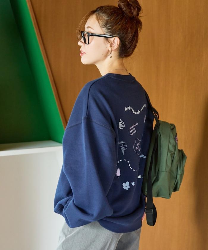 特別款加絨分散印花衛衣套頭衫