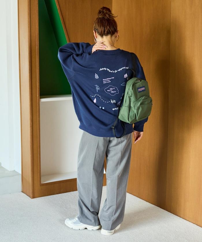 特別款加絨分散印花衛衣套頭衫