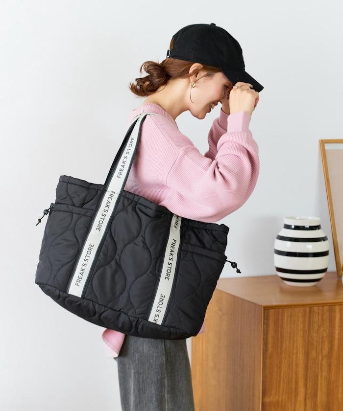 FREAK'S STORE 拼接絎縫抽繩媽咪包