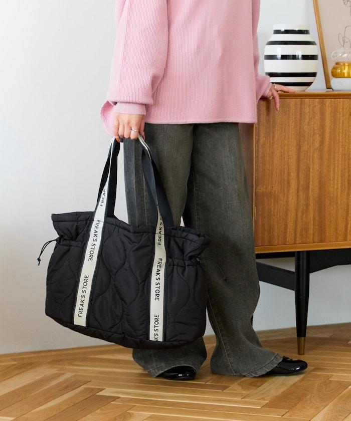 FREAK'S STORE 拼接絎縫抽繩媽咪包
