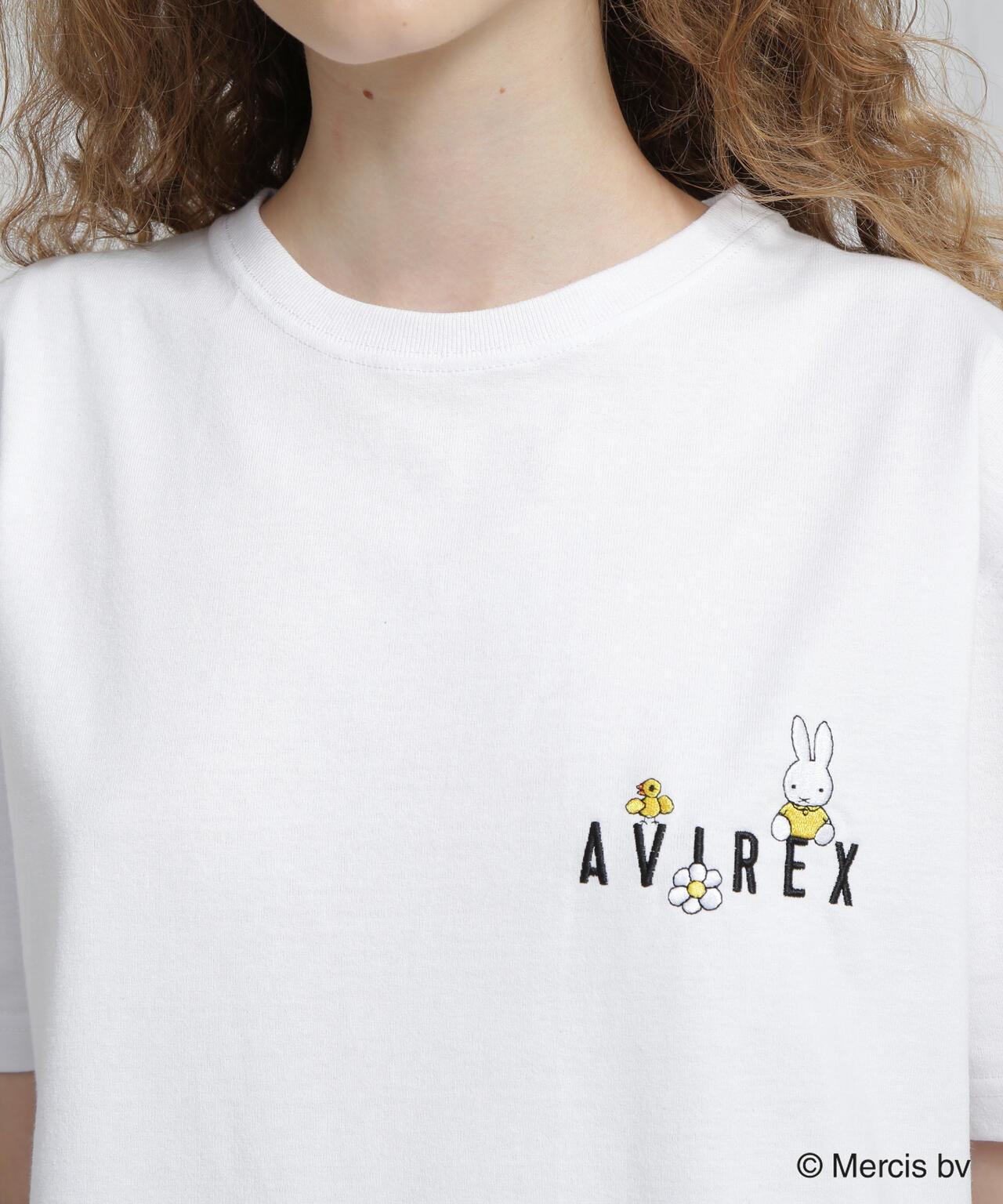 AVIREX×《米菲》刺繡T恤/AVIREX×《米菲》刺繡T恤