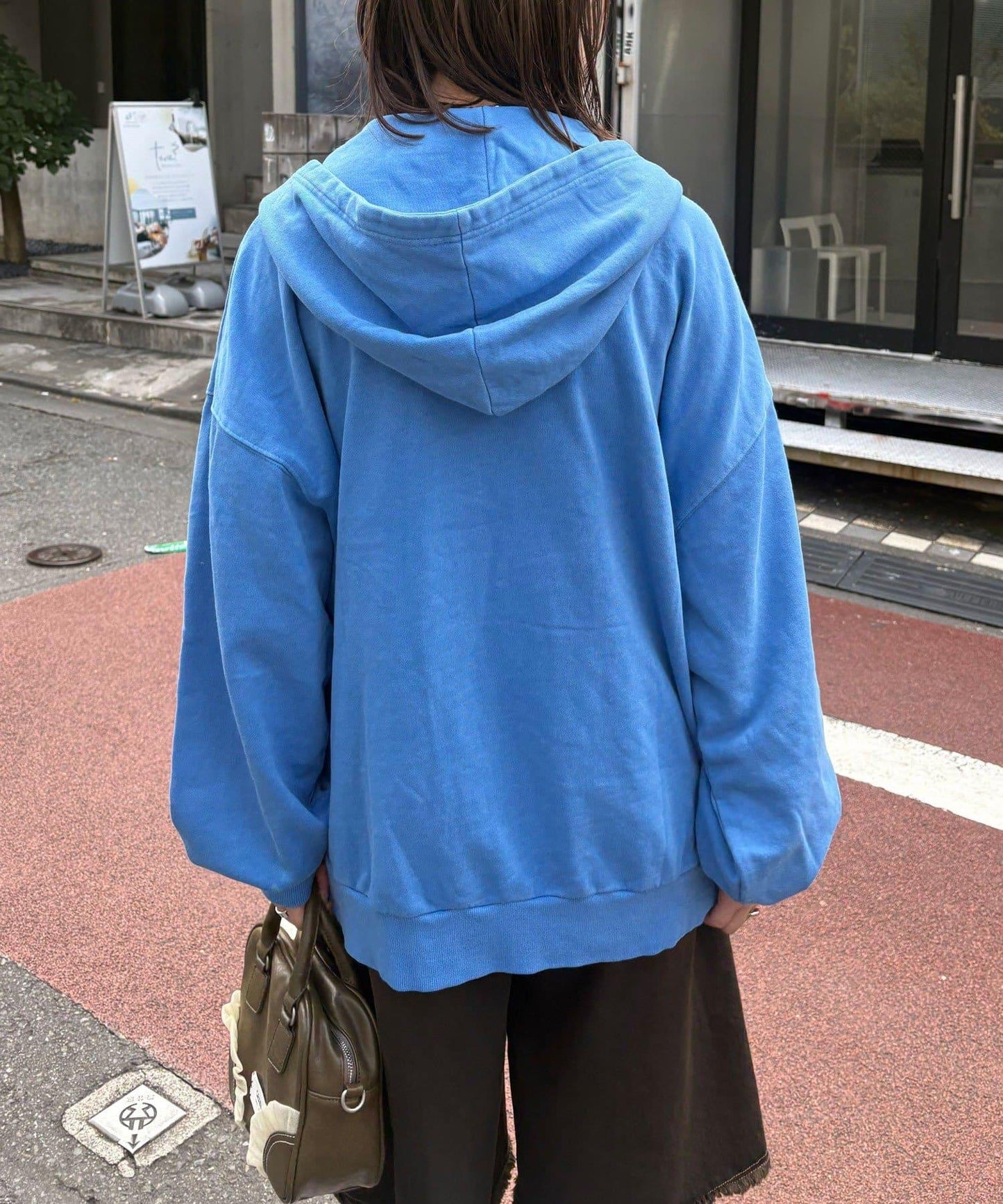 水洗刺繡雙拉鍊連帽衛衣