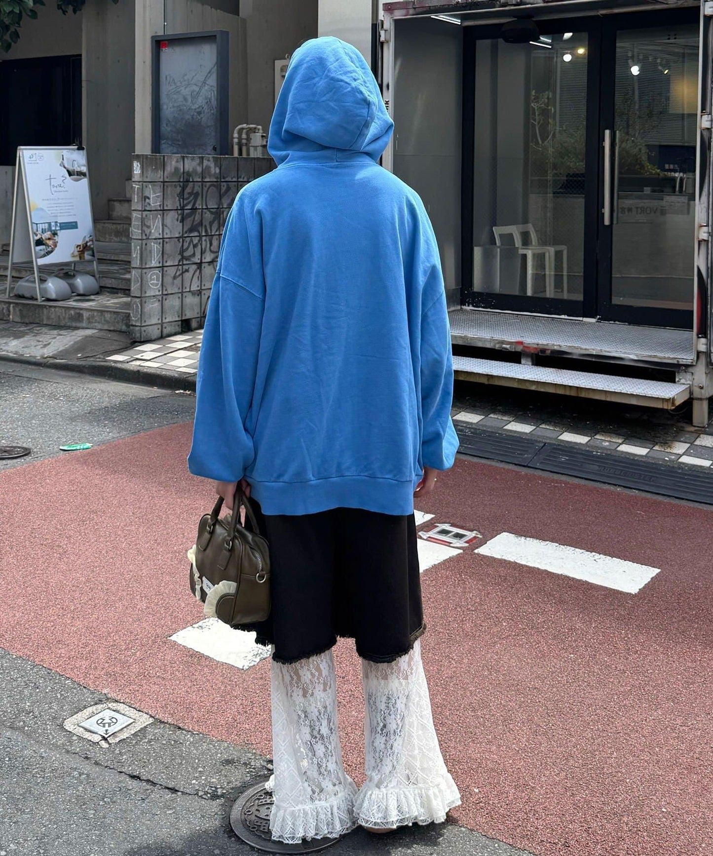水洗刺繡雙拉鍊連帽衛衣