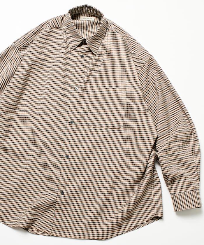 寬鬆版型羊毛感常規領襯衫