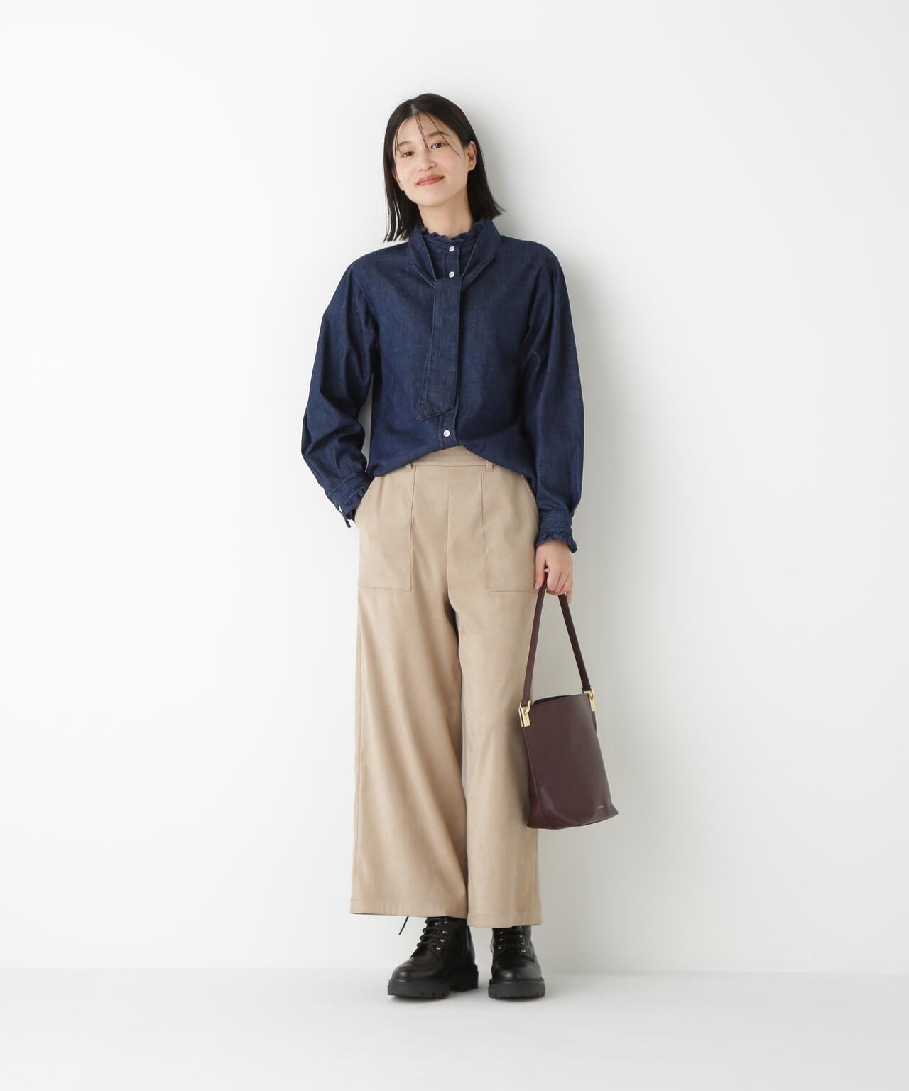 【Healthy Denim聯名】牛仔蝴蝶結領襯衫