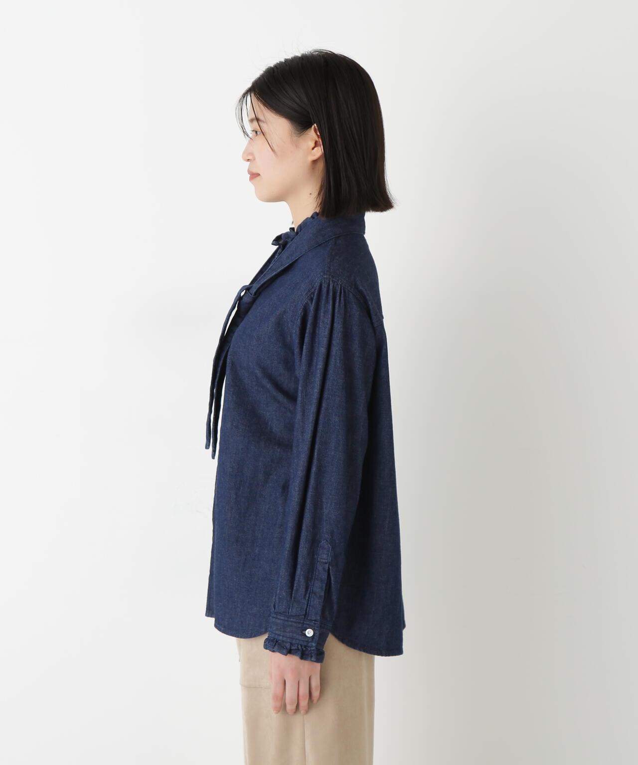 【Healthy Denim聯名】牛仔蝴蝶結領襯衫