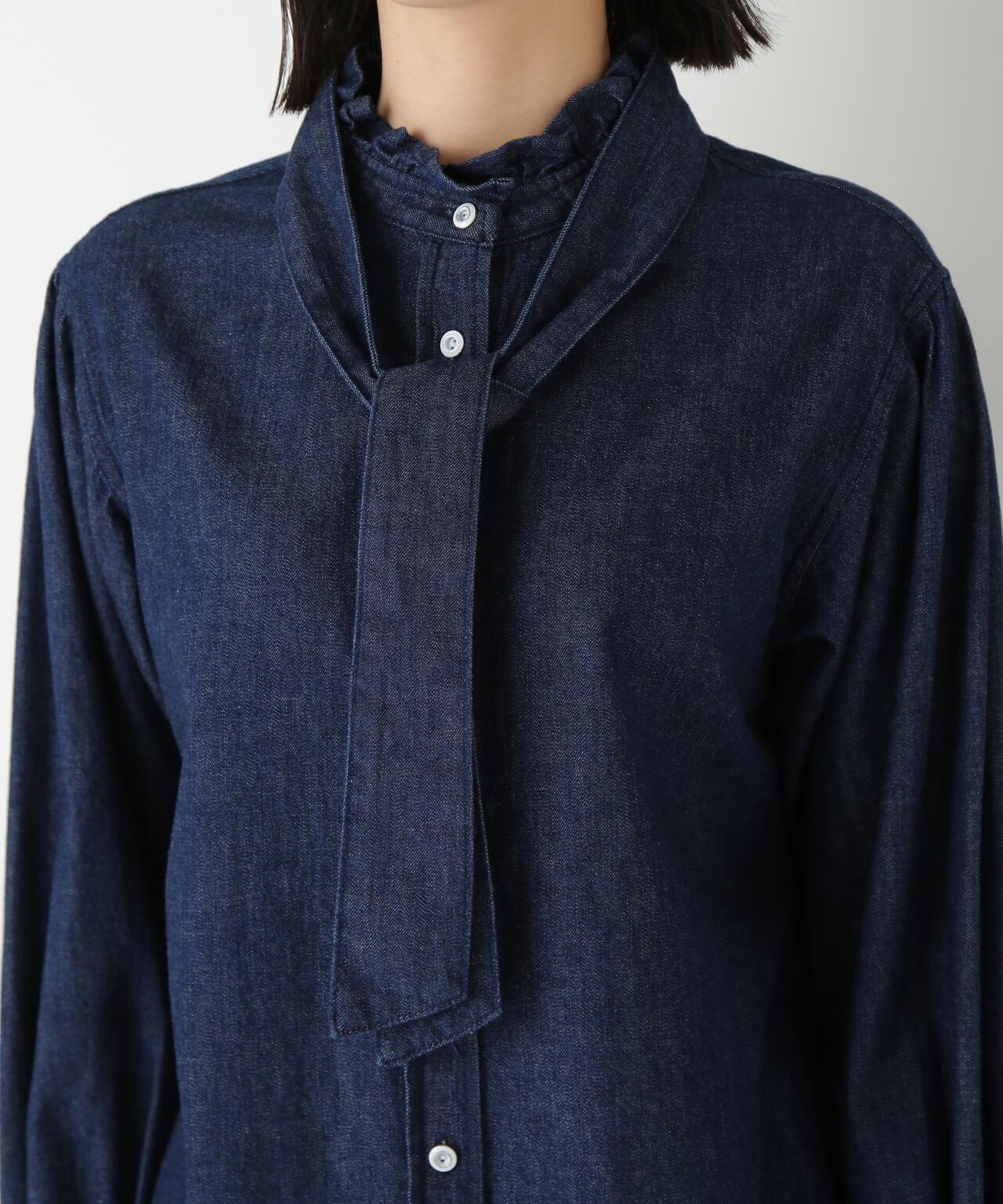 【Healthy Denim聯名】牛仔蝴蝶結領襯衫
