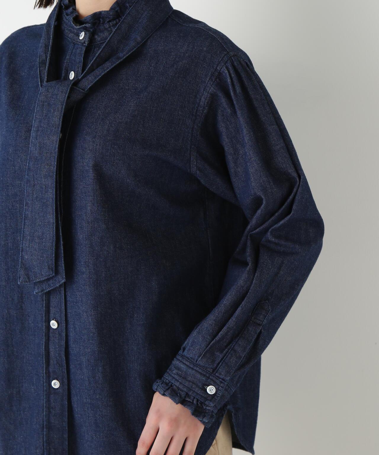 【Healthy Denim聯名】牛仔蝴蝶結領襯衫