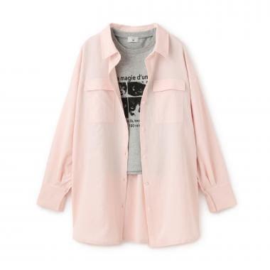 【AMI】寬鬆襯衫×修身T恤套裝