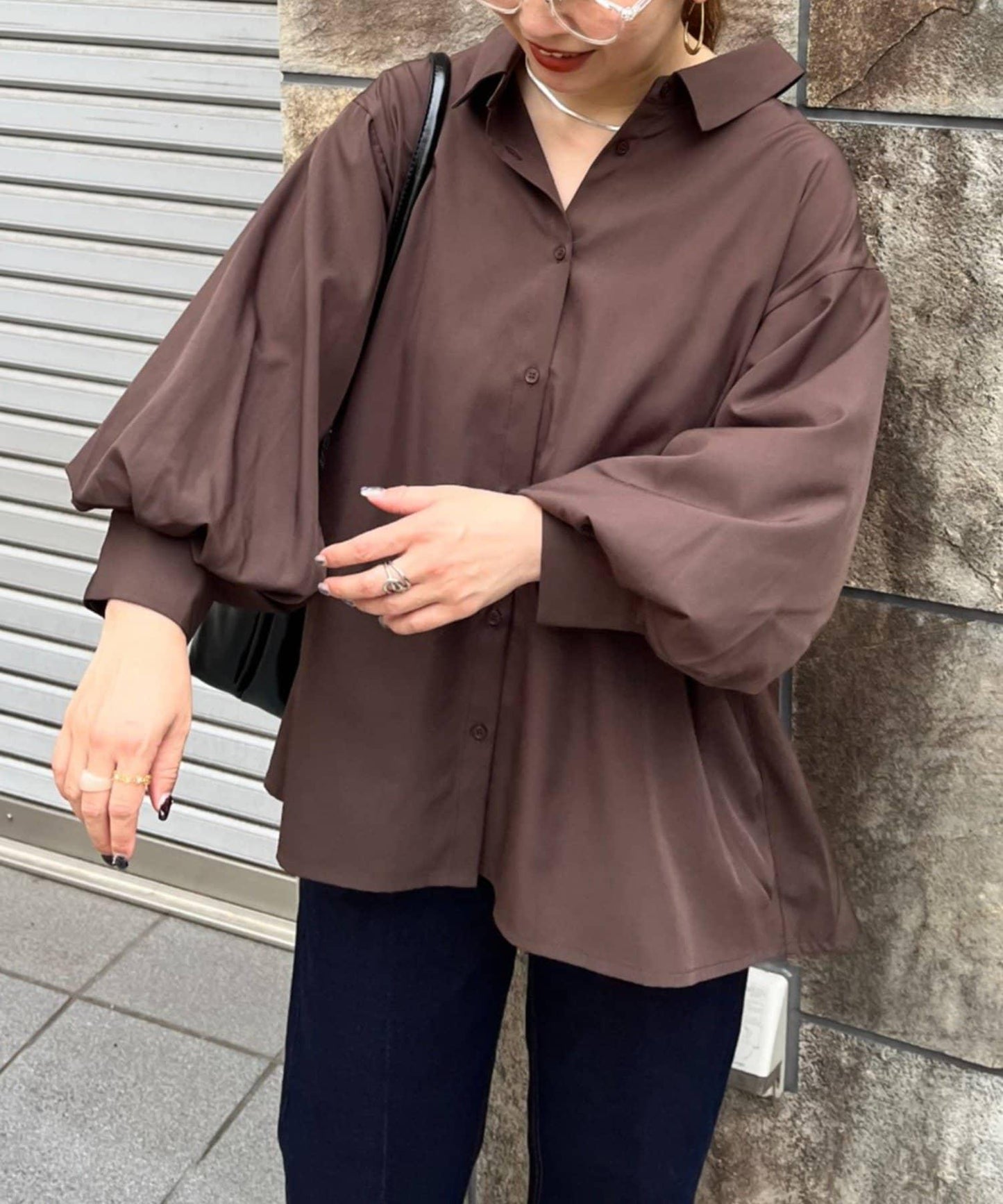 泡泡袖襯衫
