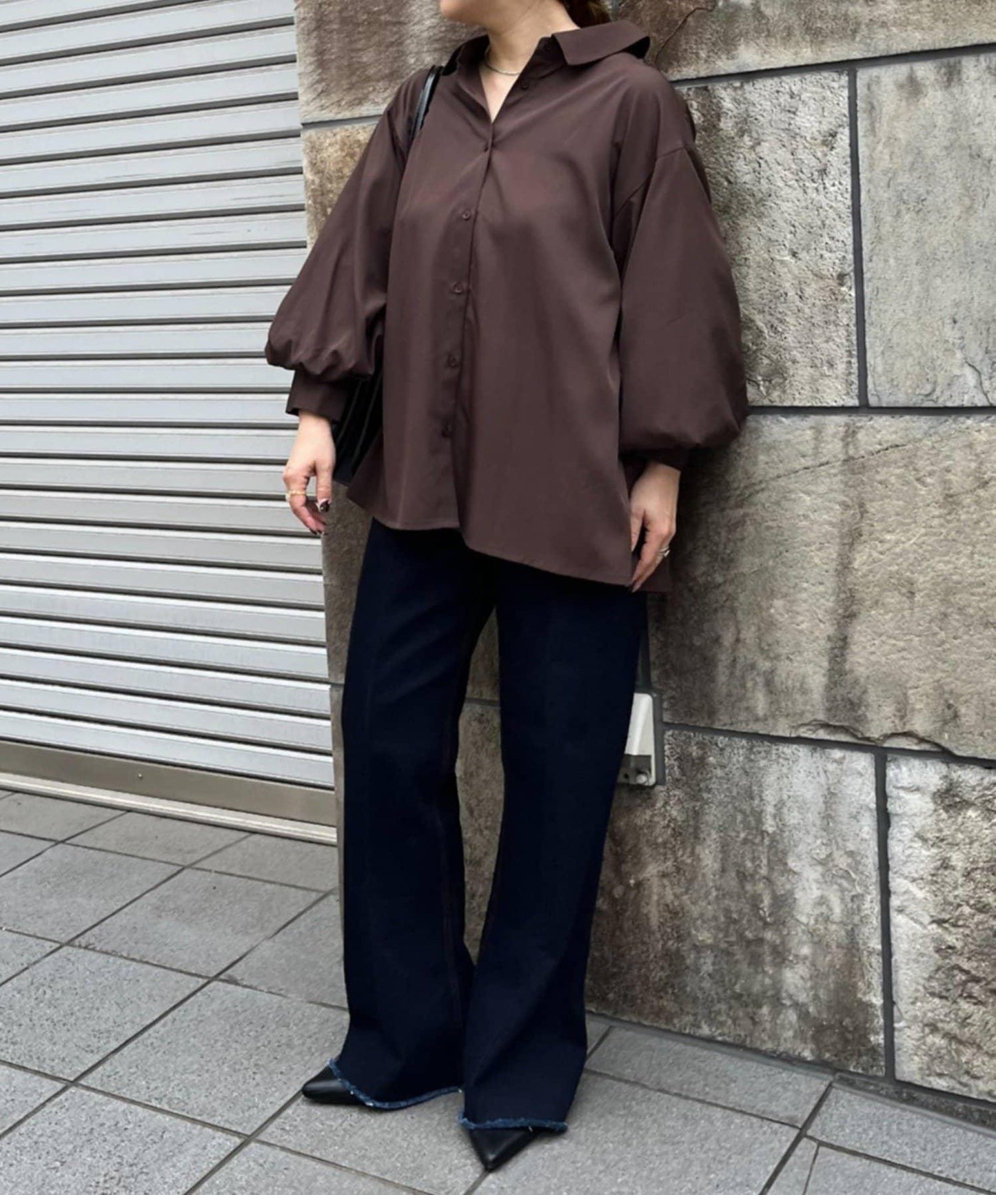 泡泡袖襯衫
