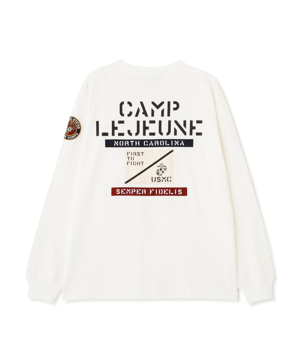 CAMP LEJEUNE拼接長袖T恤