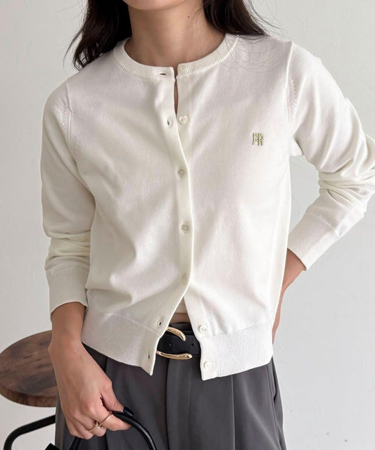 FR刺繡基礎款開衫