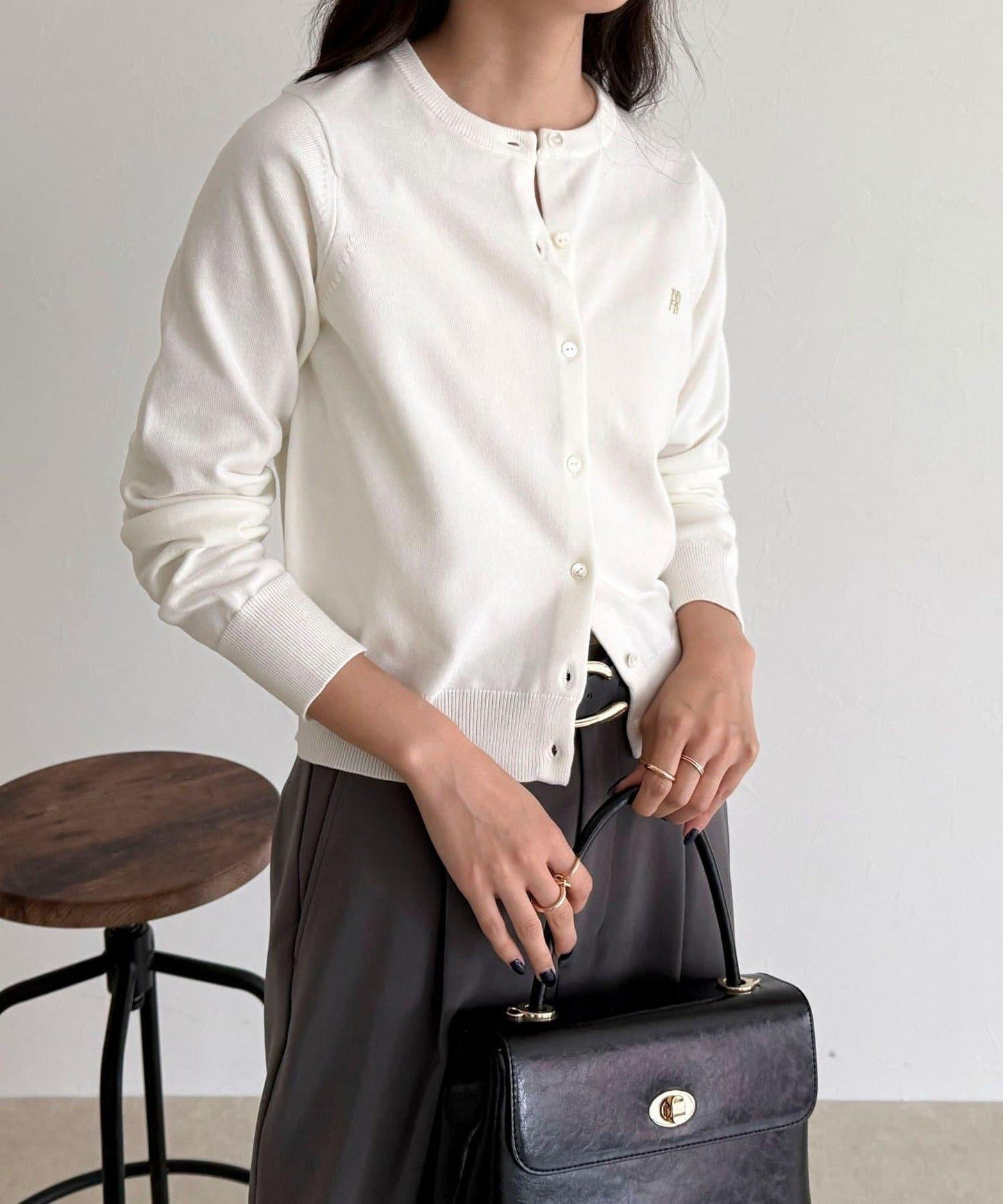 FR刺繡基礎款開衫