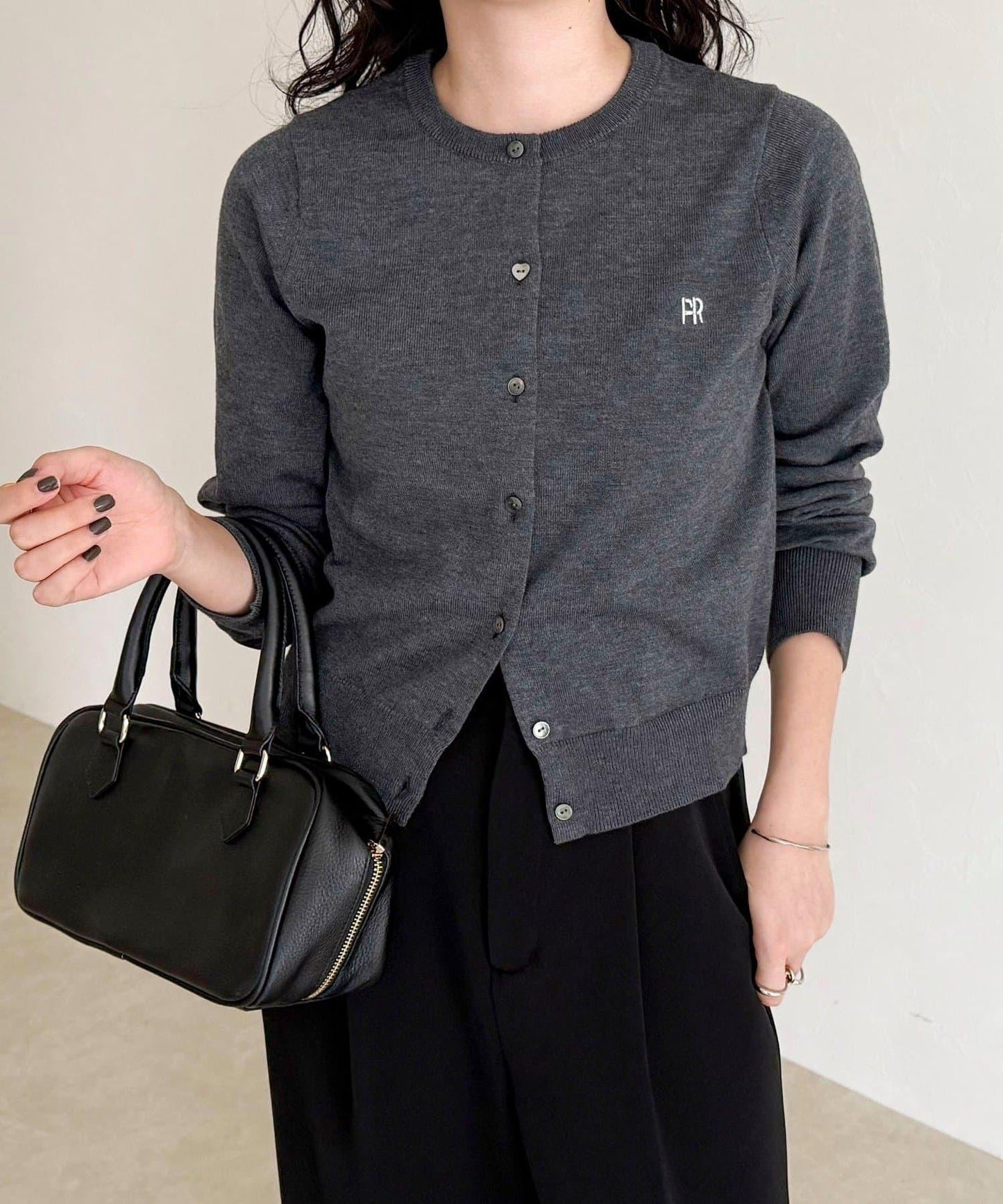 FR刺繡基礎款開衫