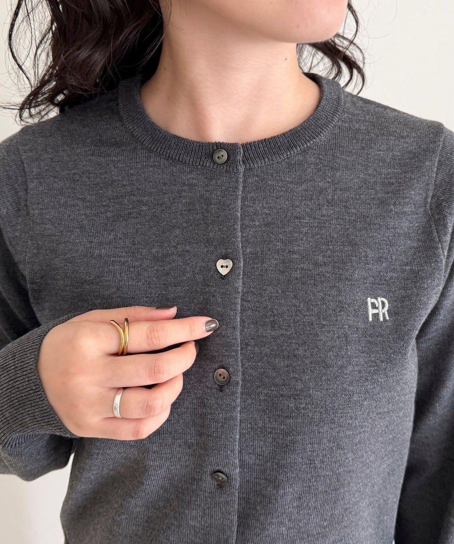 FR刺繡基礎款開衫