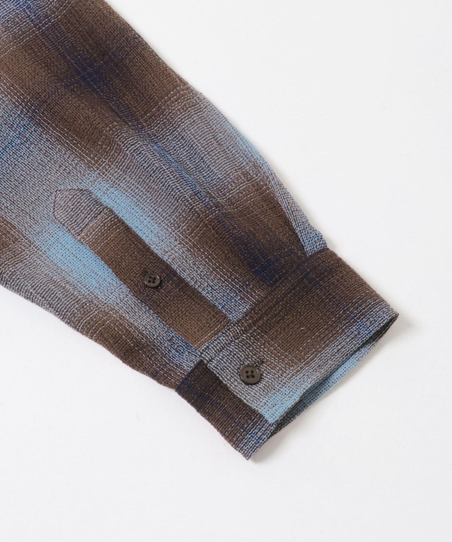 漸變格紋常規領襯衫