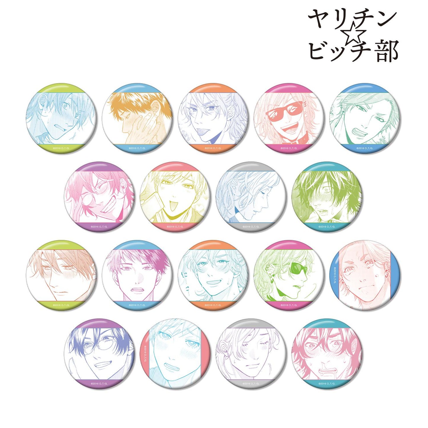 ヤリチン☆ビッチ部_原作漫畫場景款式隨機徽章(單品/全套BOX)【BOX/18包入】