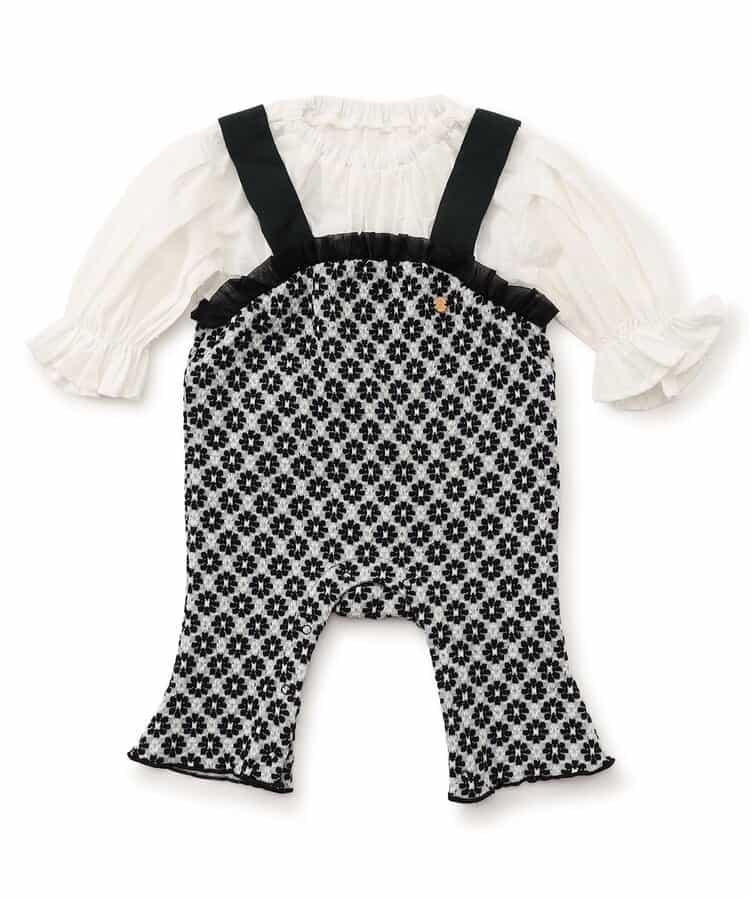 提花假兩件連體衣