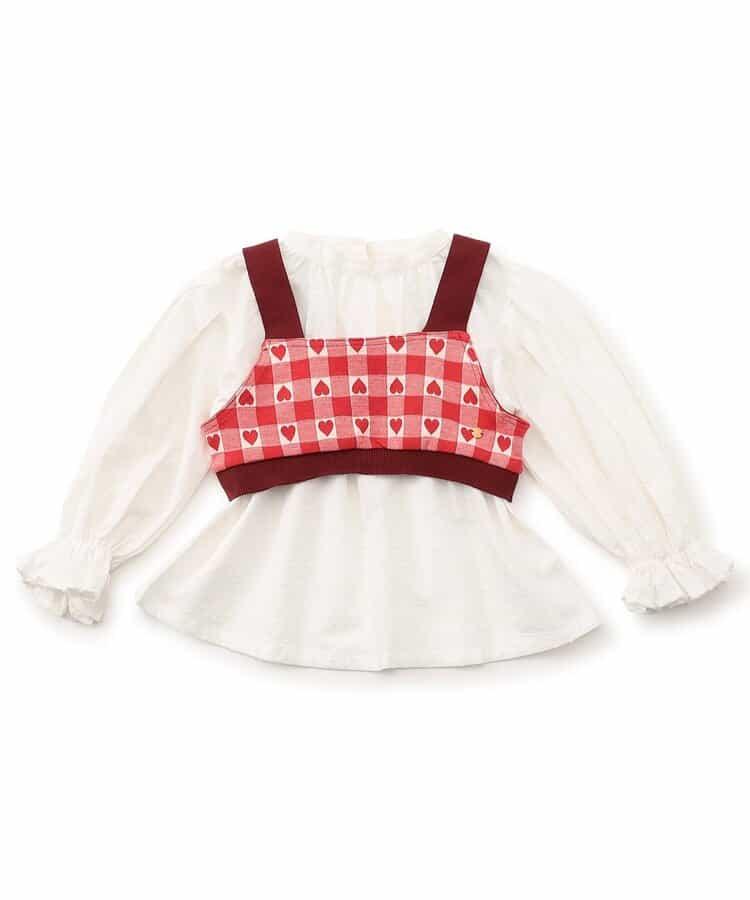 【リンク】提花吊帶背心兩件套長袖T恤