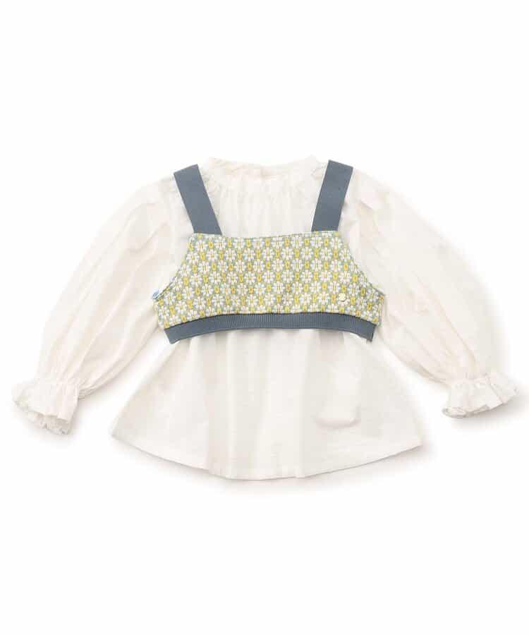 【リンク】提花吊帶背心兩件套長袖T恤