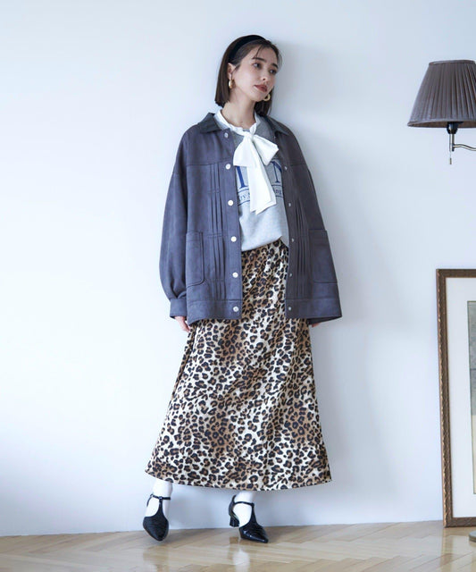 【nane】拼色半喇叭裙