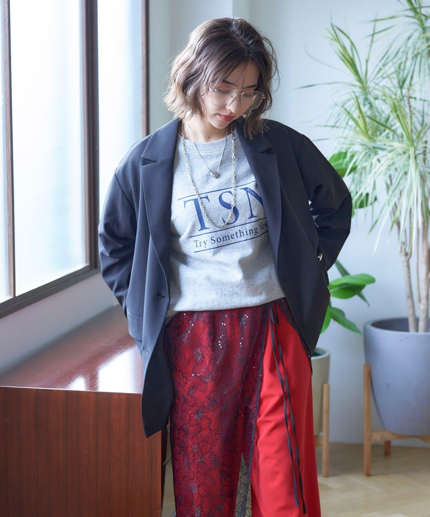 【nane】復古做舊衛衣套頭衫