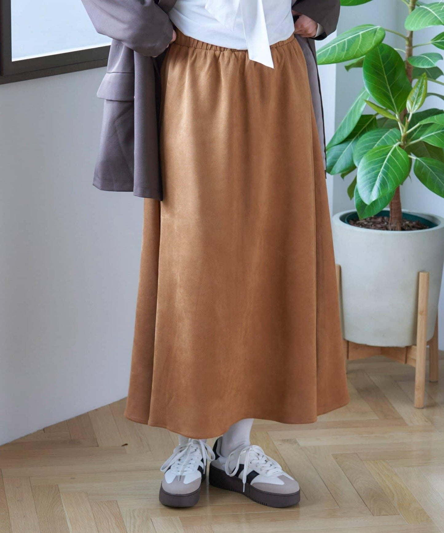 【nane】拼色半喇叭裙