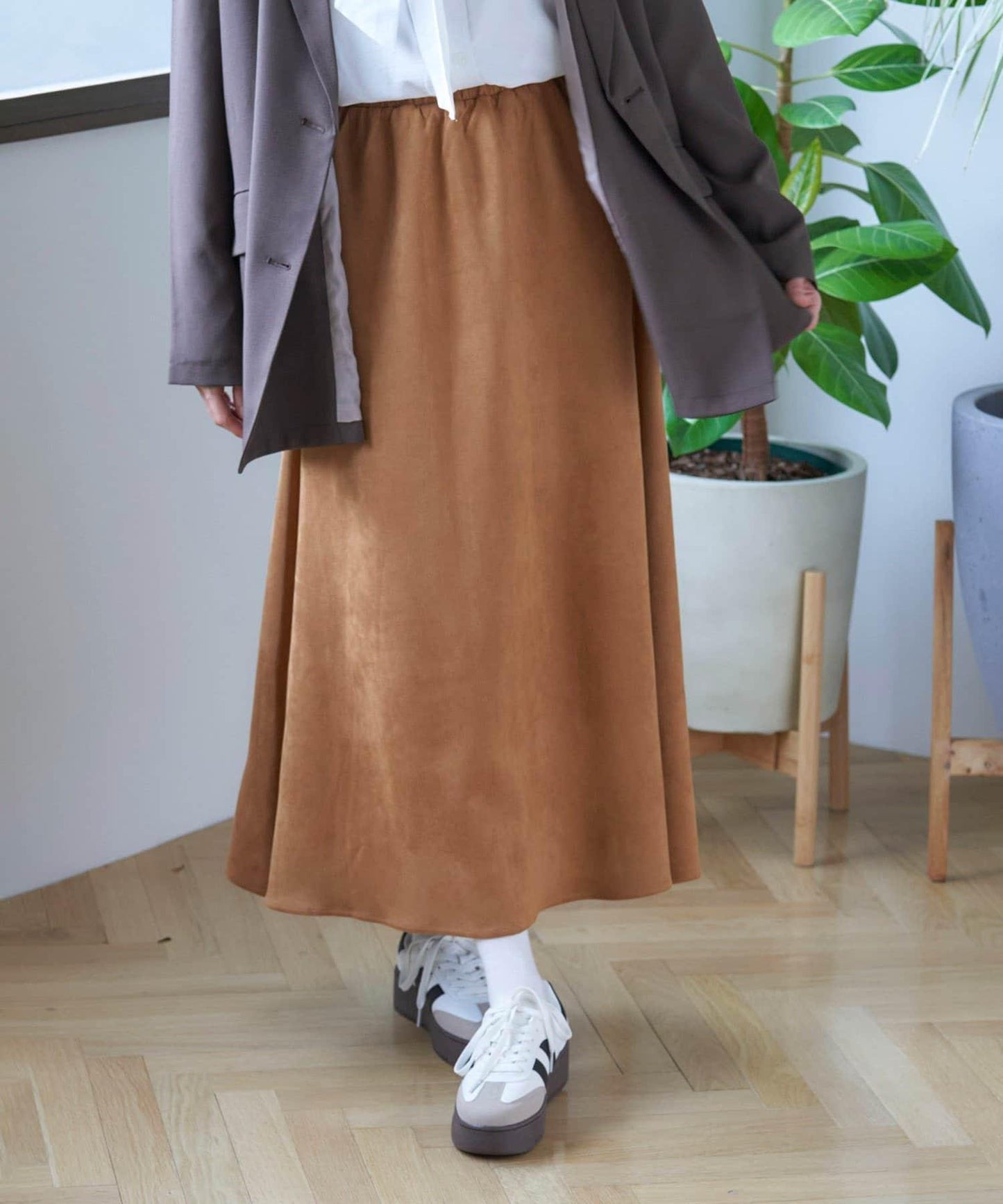 【nane】拼色半喇叭裙