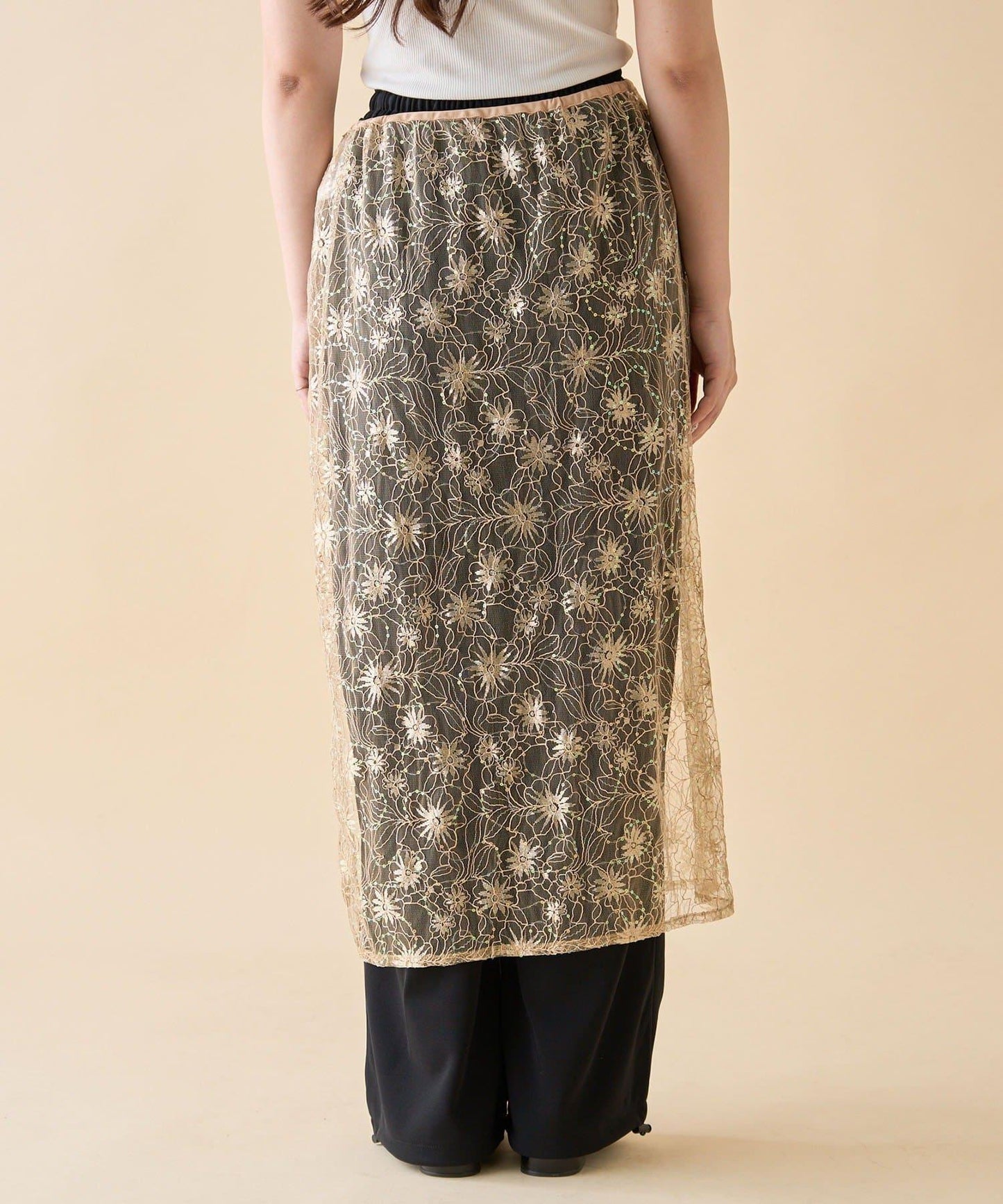 蕾絲裹身半身裙