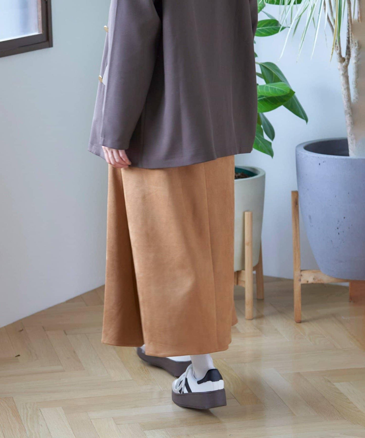 【nane】拼色半喇叭裙