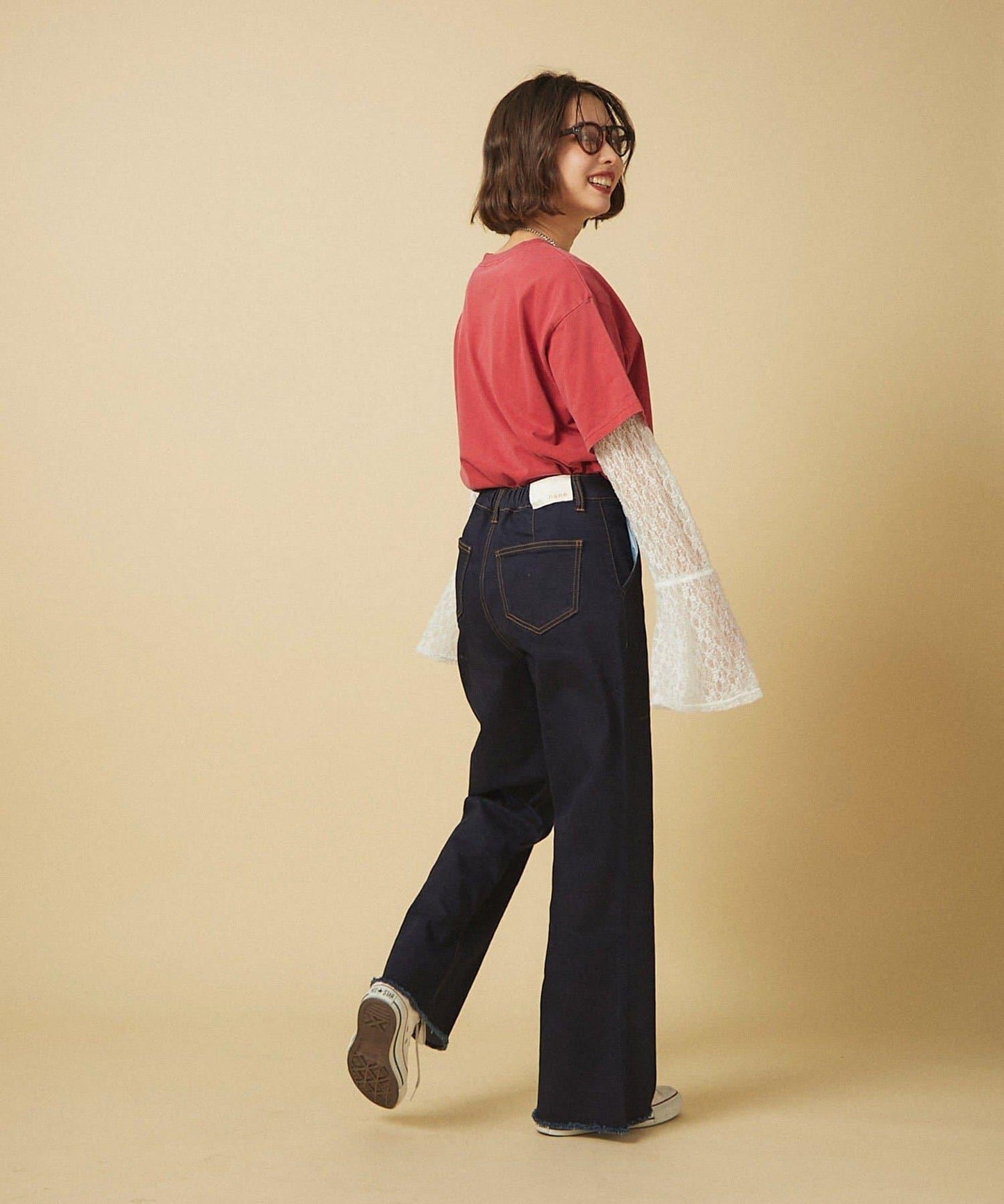 【nane】水洗工藝字母印花T恤