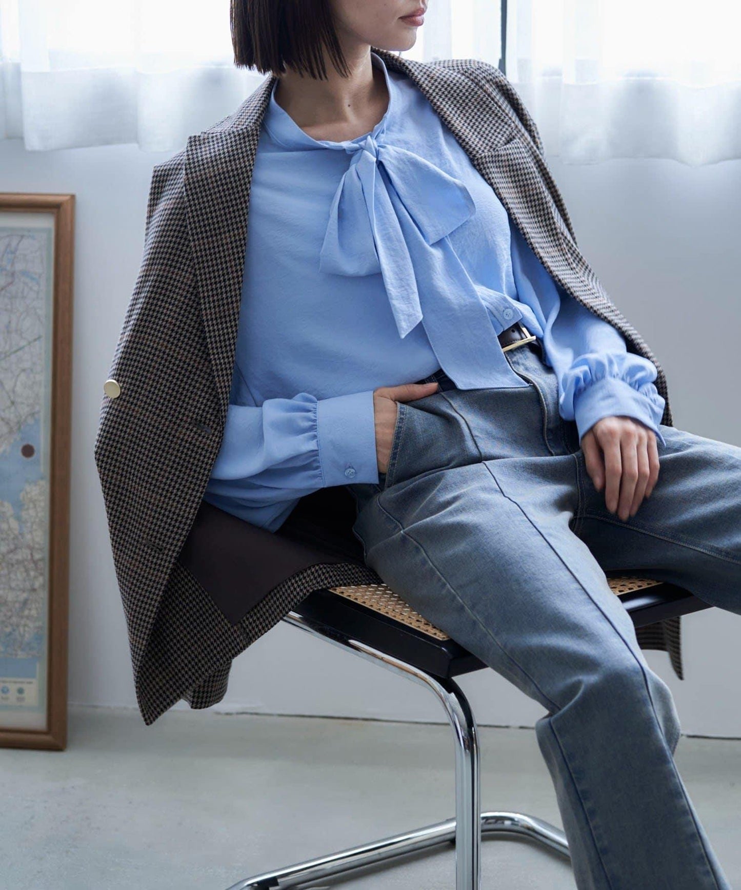 【nane】蝴蝶結領襯衫