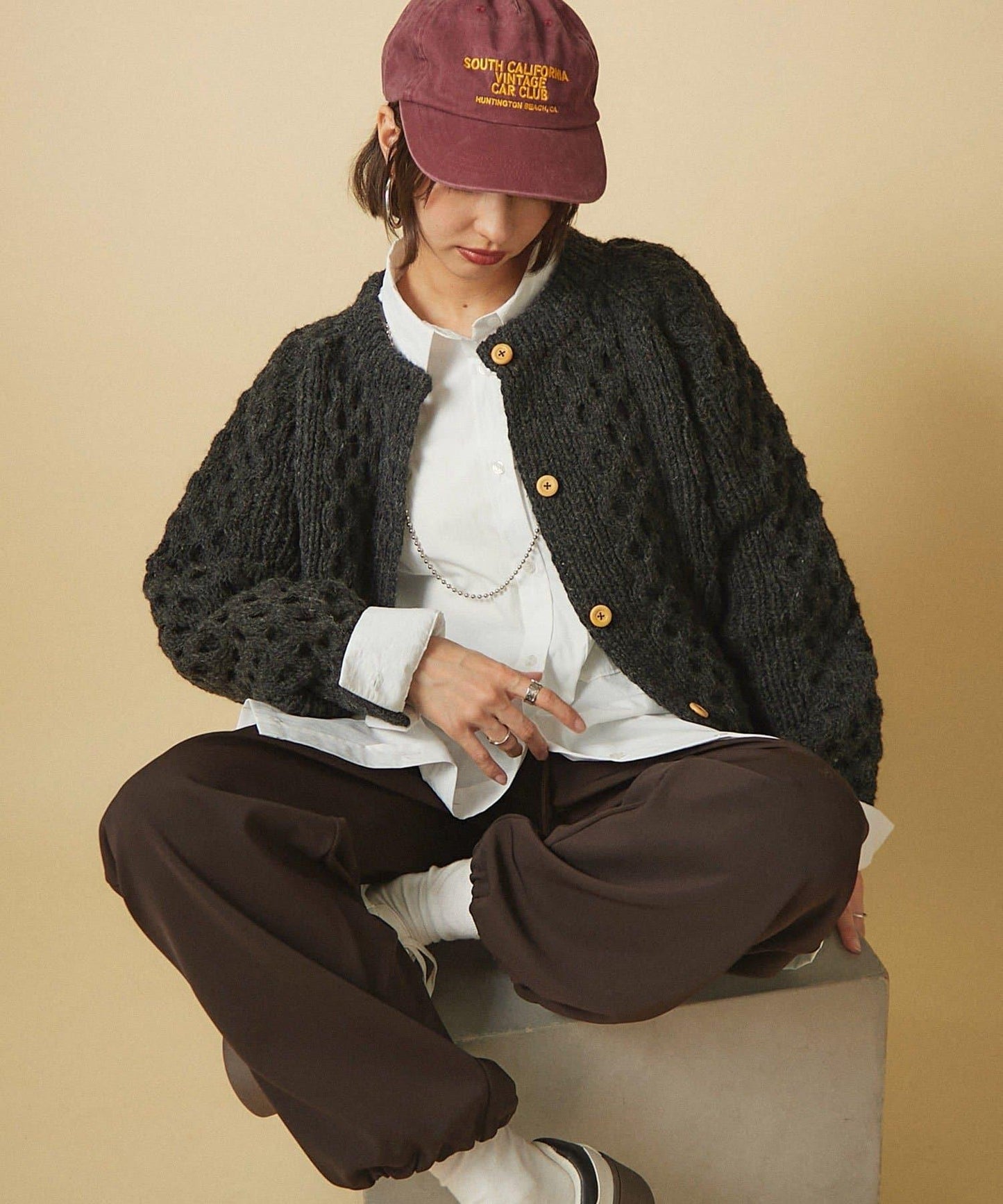 【nane】尼泊爾手工編織羊毛麻花針織開衫