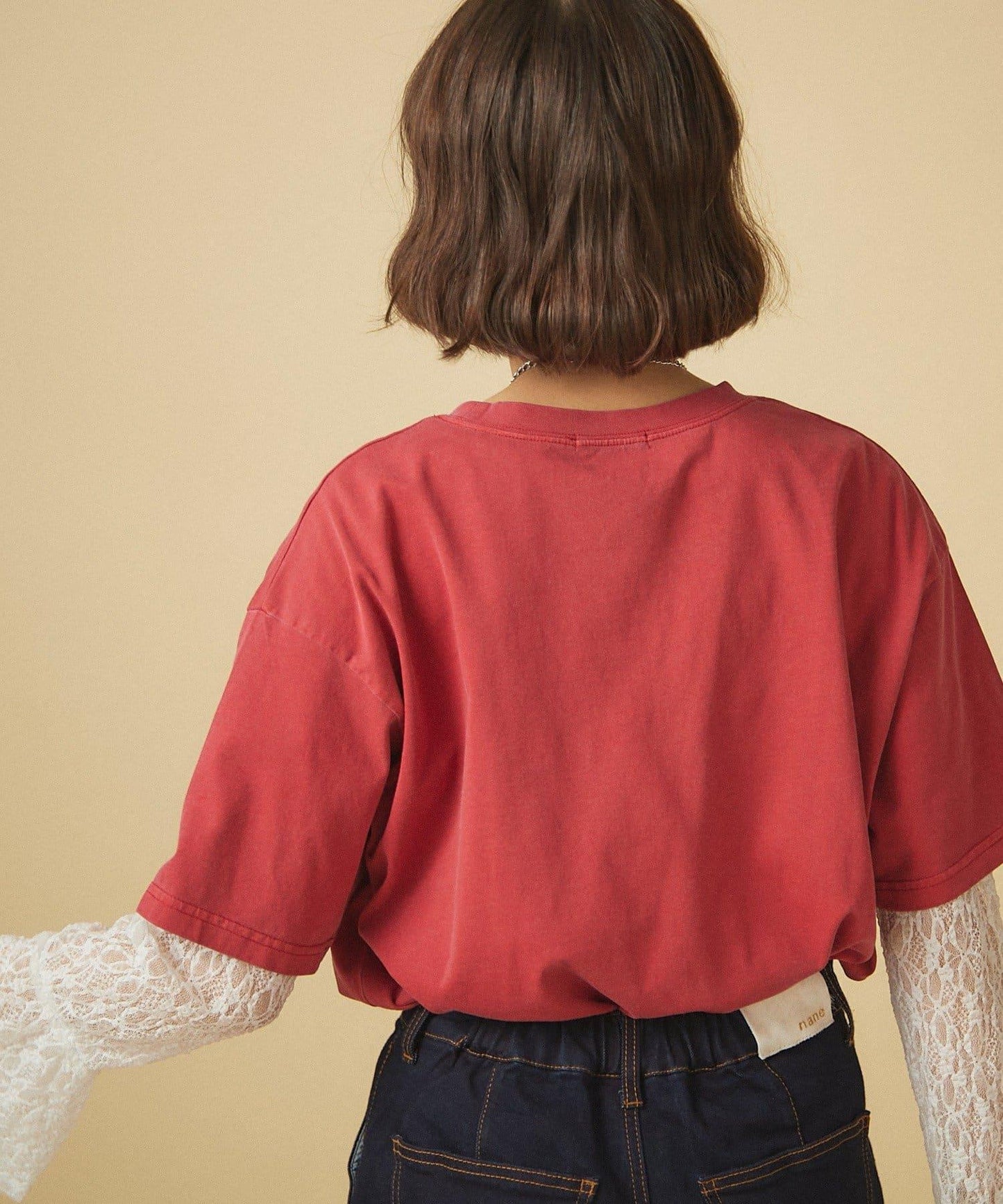 【nane】水洗工藝字母印花T恤