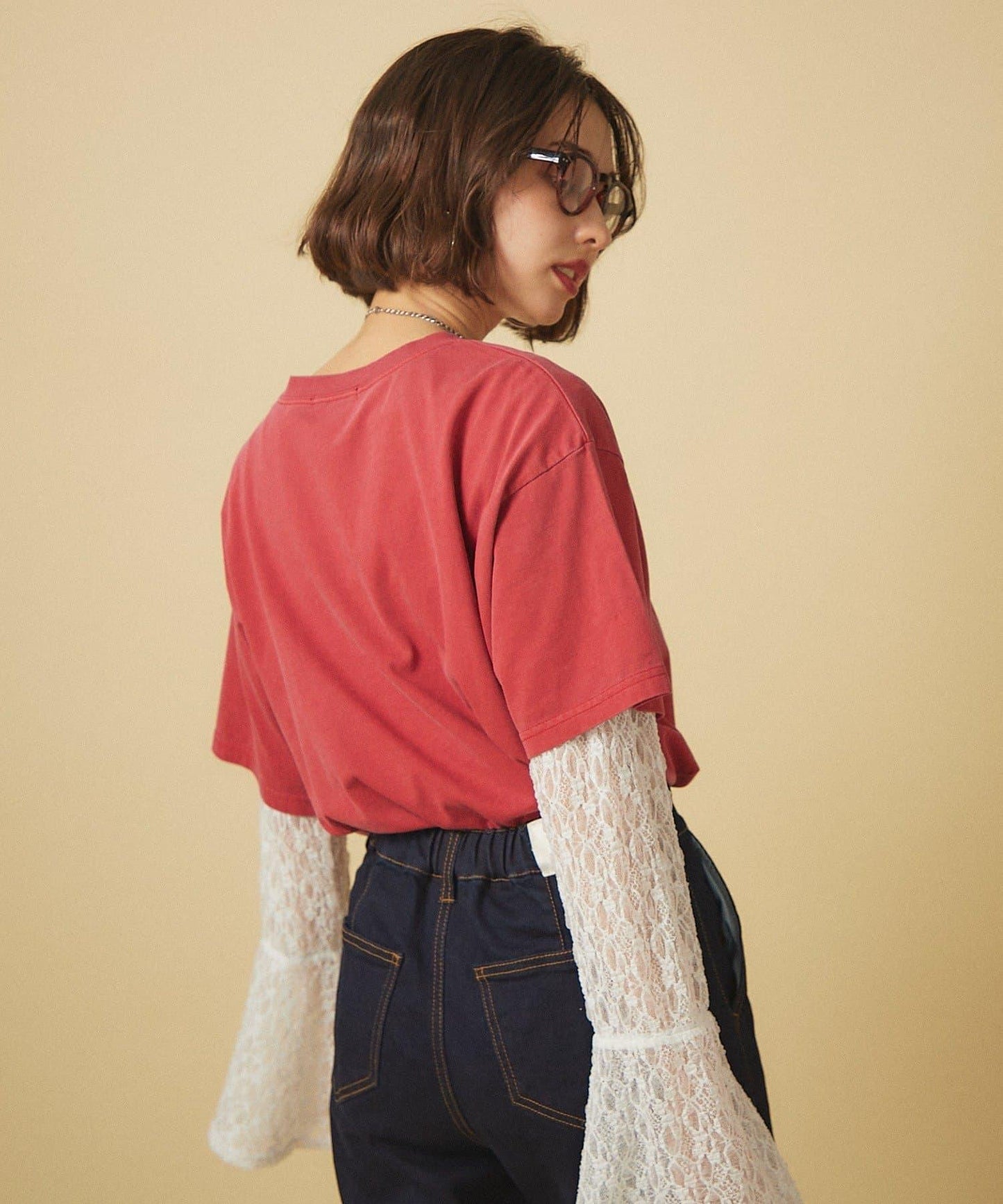 【nane】水洗工藝字母印花T恤