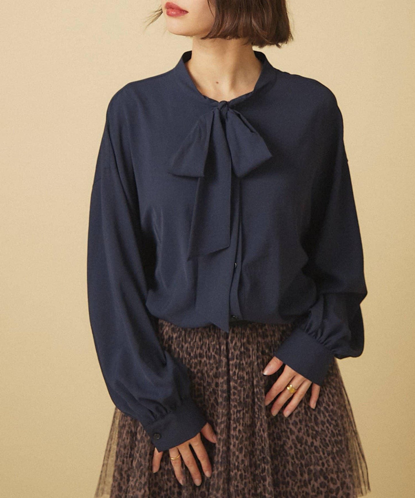 【nane】蝴蝶結領襯衫