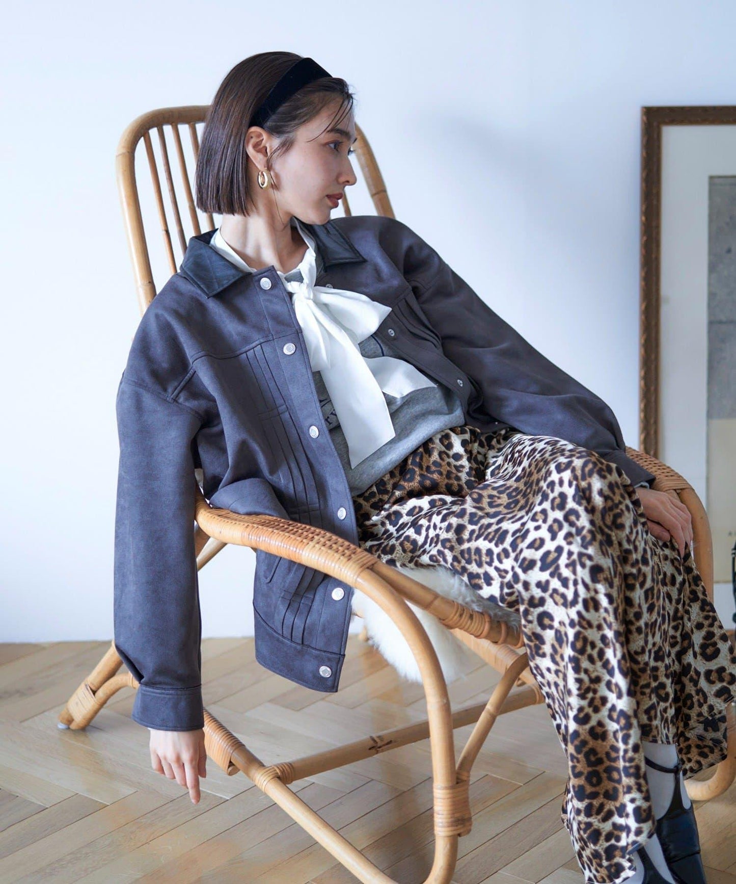 【nane】蝴蝶結領襯衫