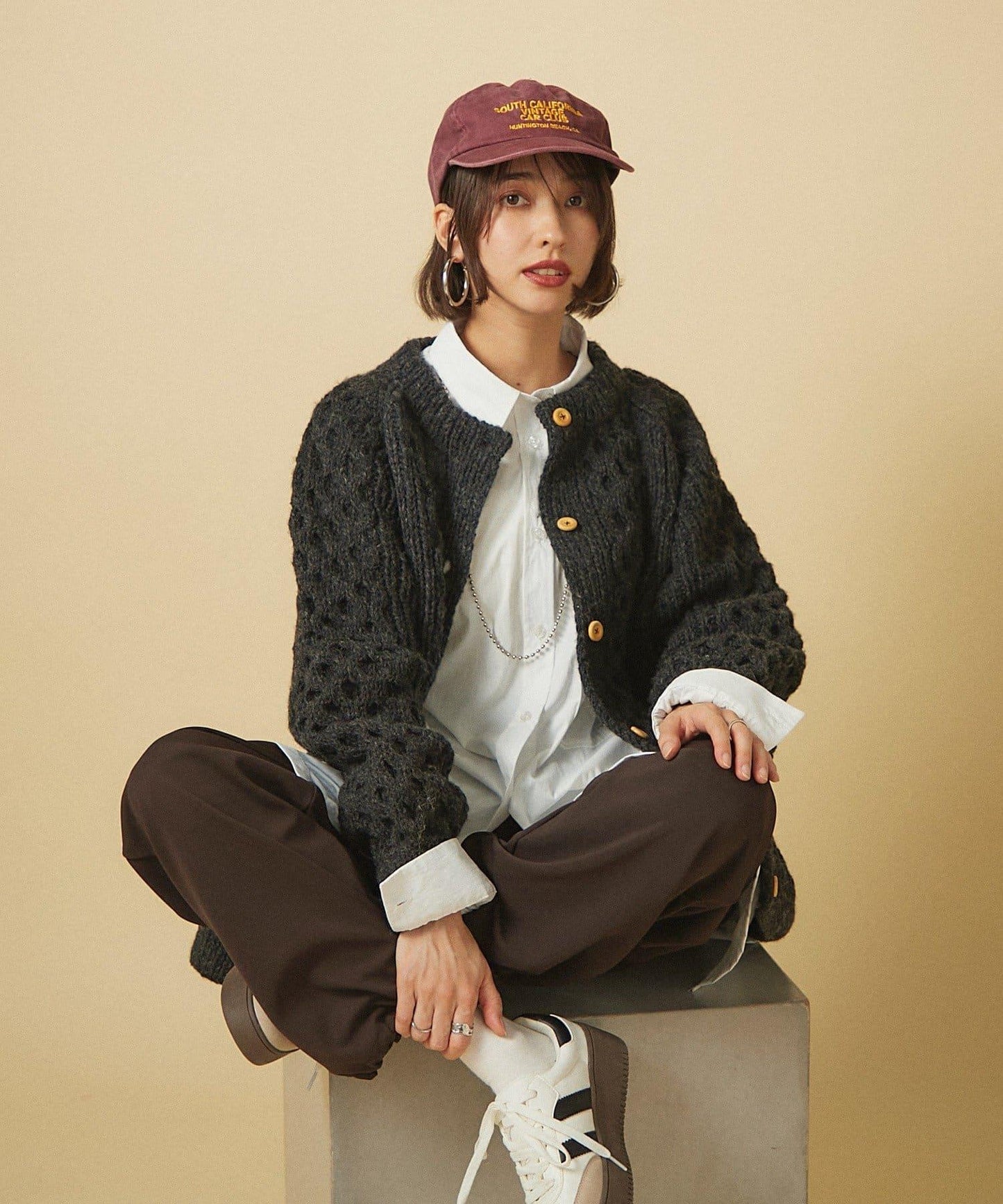 【nane】尼泊爾手工編織羊毛麻花針織開衫