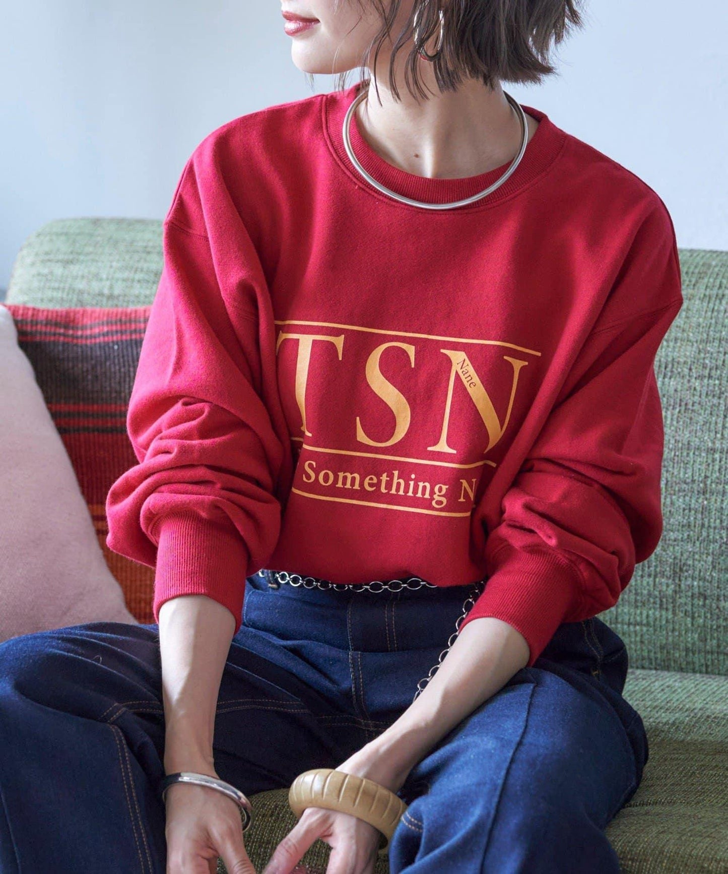 【nane】復古做舊衛衣套頭衫