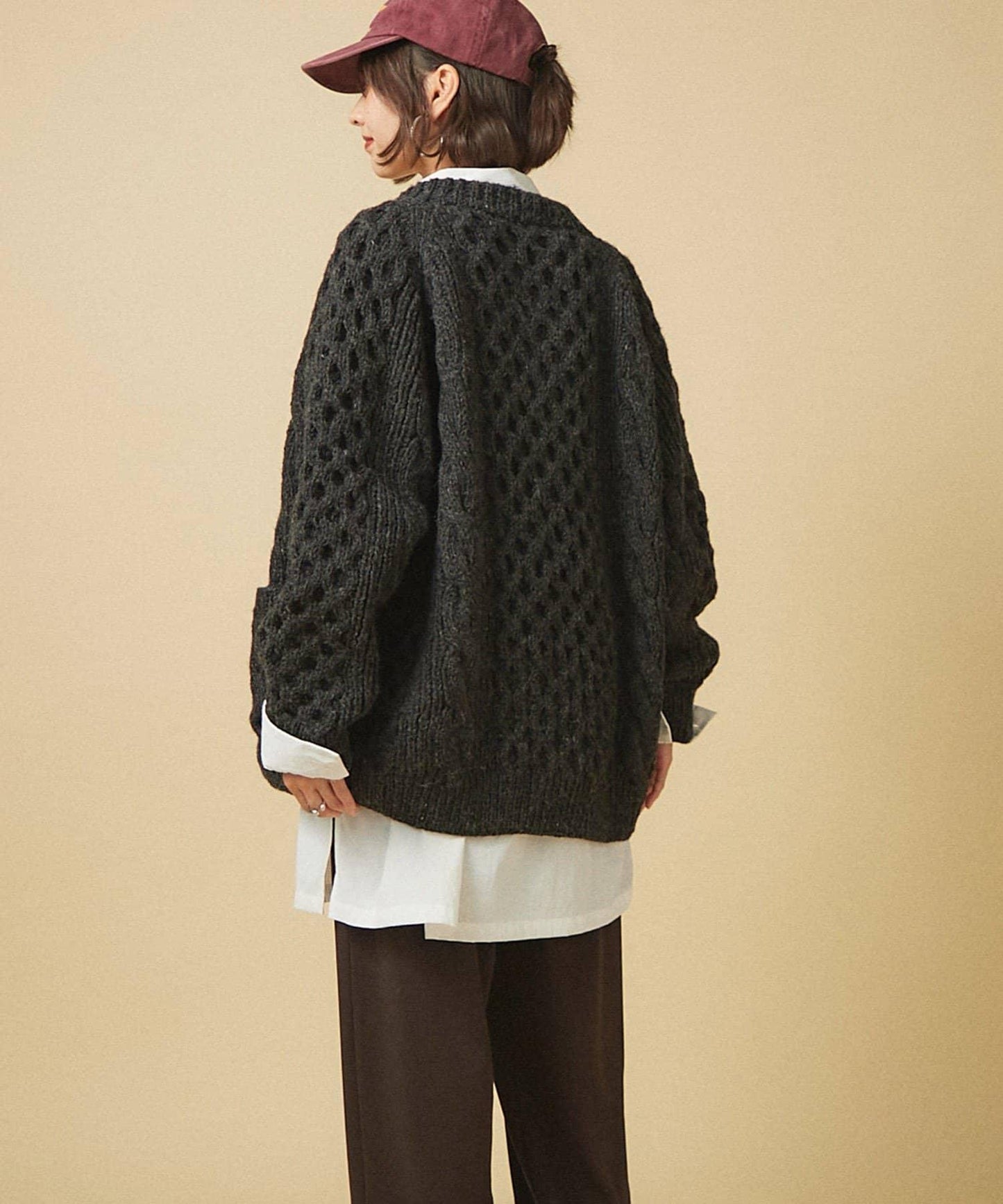 【nane】尼泊爾手工編織羊毛麻花針織開衫