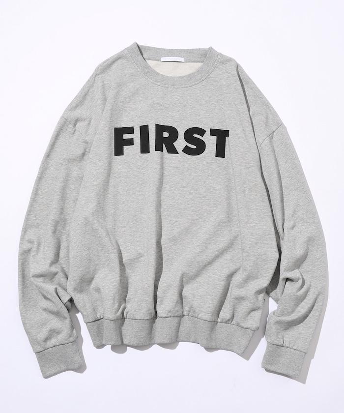 正面印花圓領衛衣 FIRST / 寬鬆版型