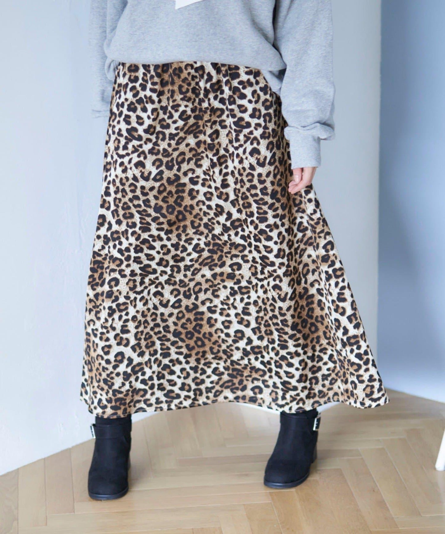 【nane】拼色半喇叭裙