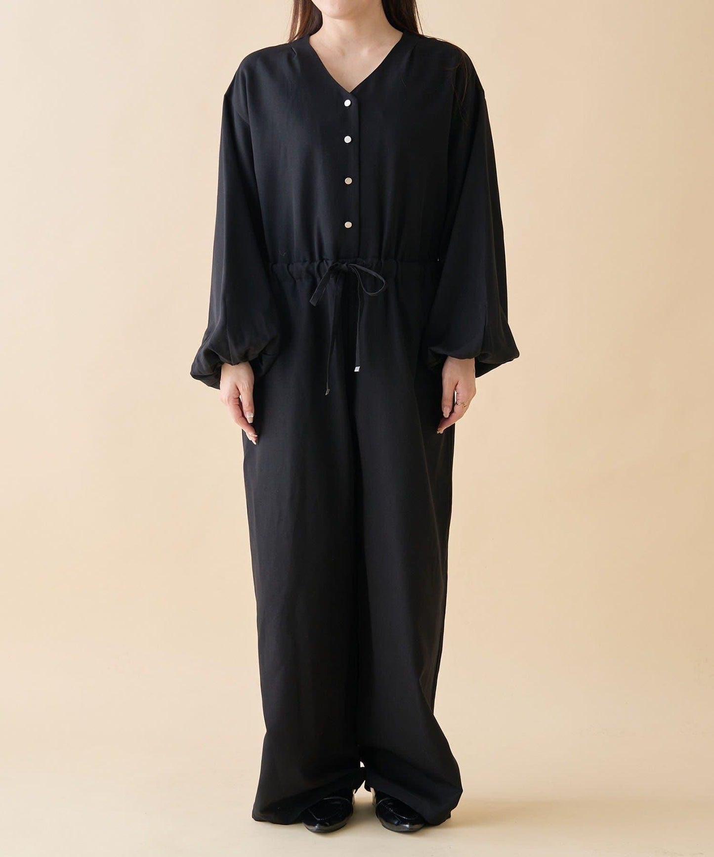 【nane】《有多種尺碼》泡泡袖連體褲