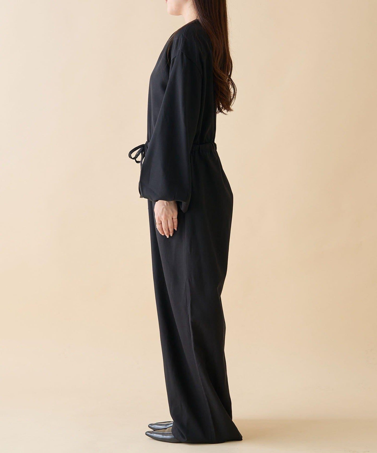 【nane】《有多種尺碼》泡泡袖連體褲