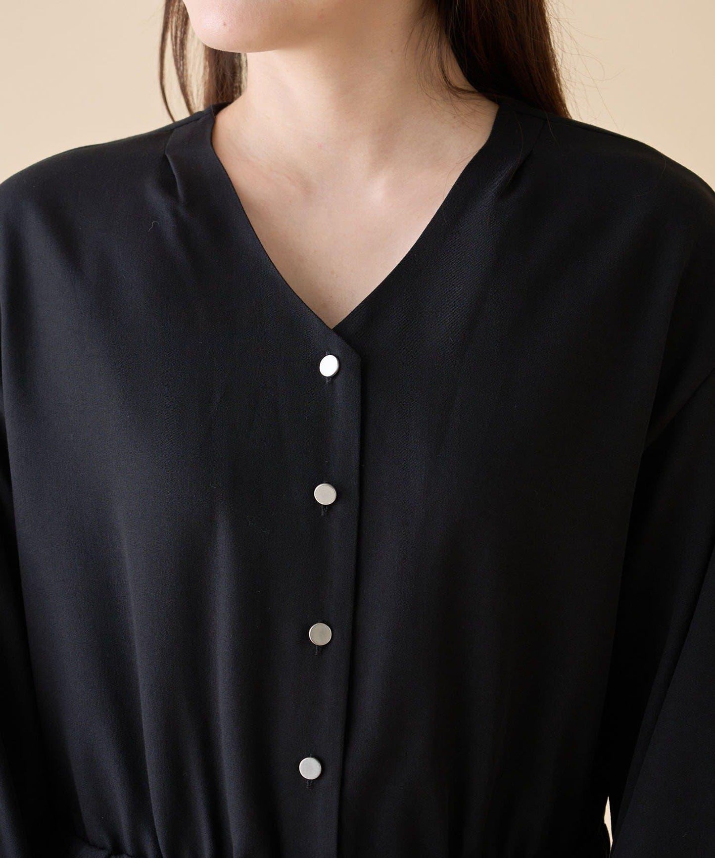 【nane】《有多種尺碼》泡泡袖連體褲