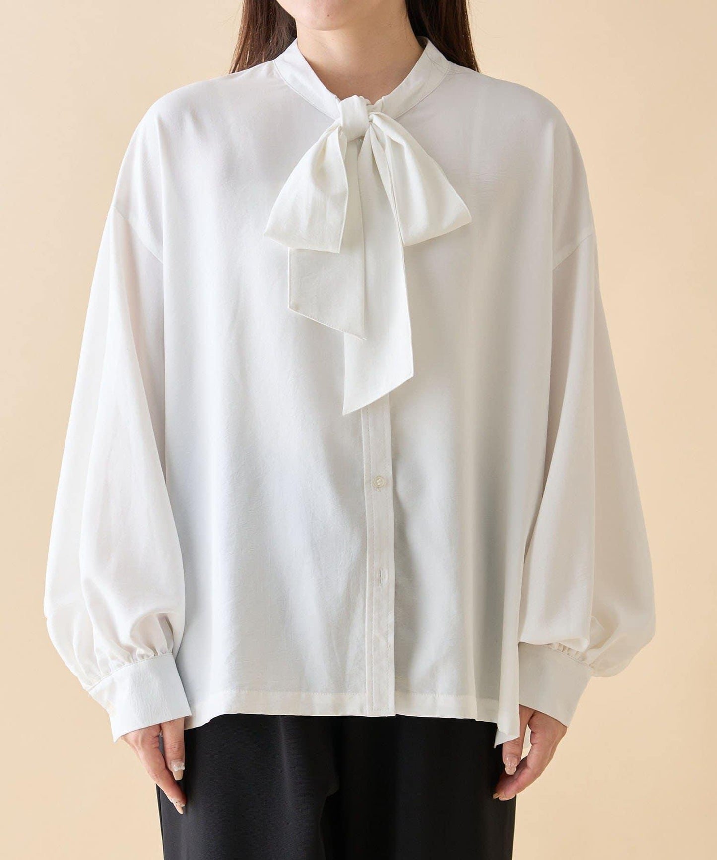 【nane】蝴蝶結領襯衫