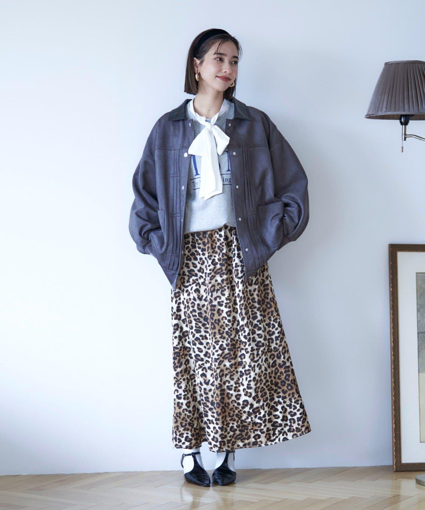 【nane】拼色半喇叭裙