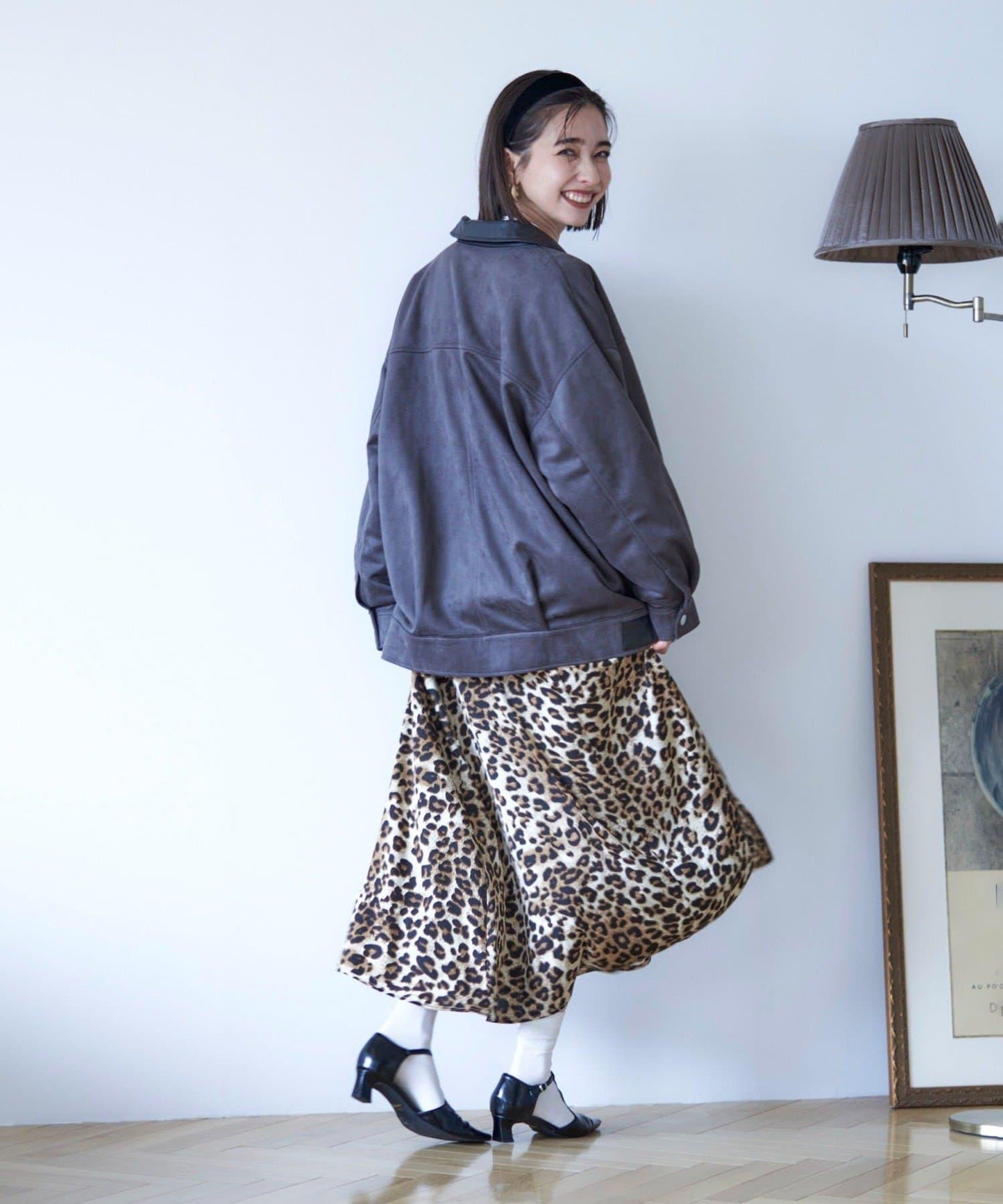 【nane】拼色半喇叭裙